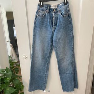 Denim Forum Farrah High Rise Wide Leg Jean